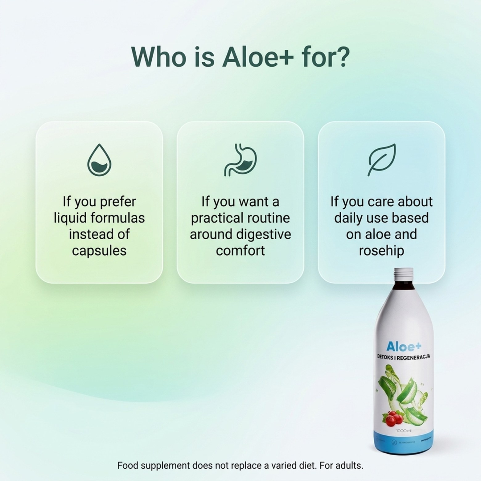 Aloe+ - Aloe Juice + Rose Hip + Vitamin C for Digestion and Immunity