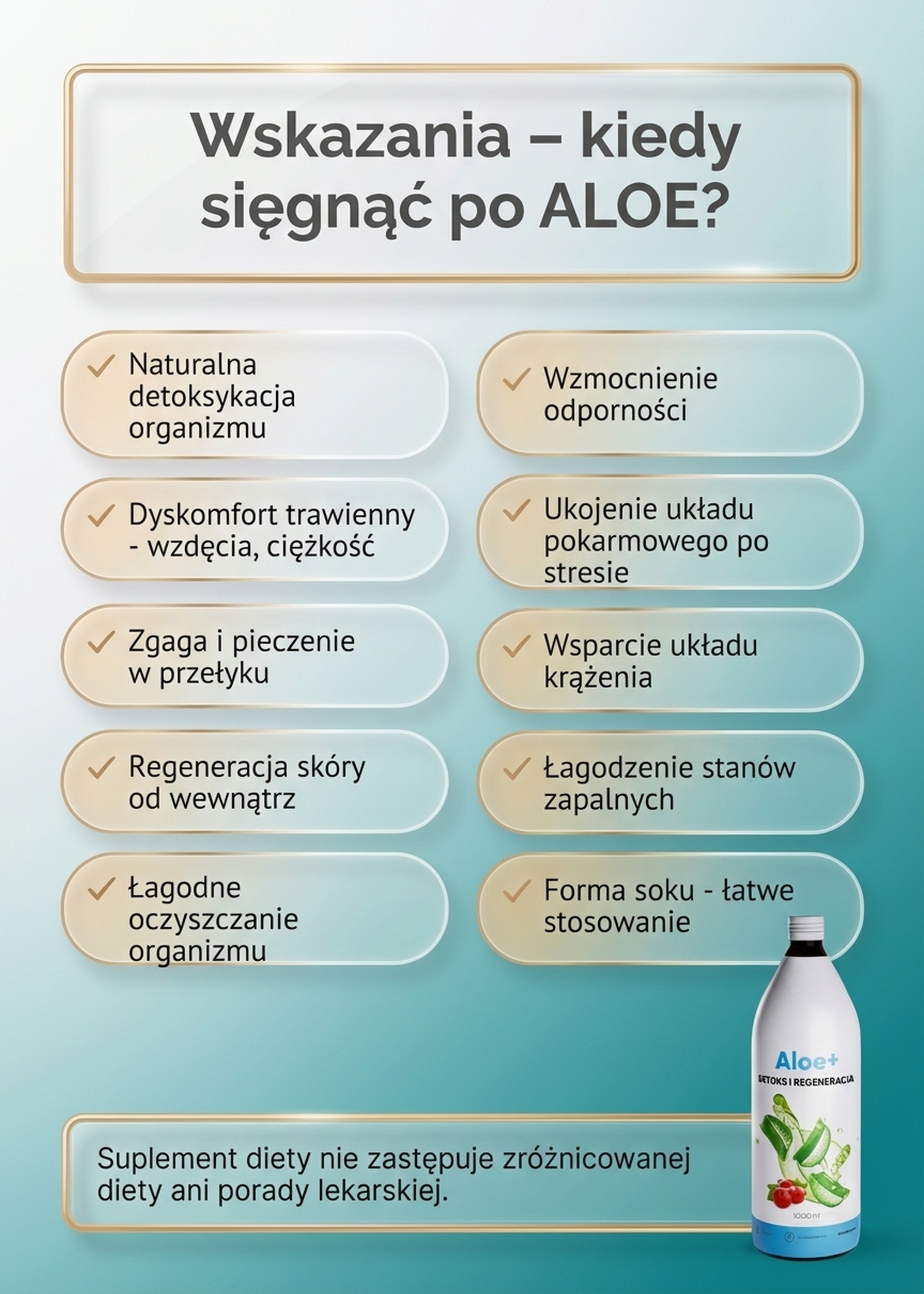 Aloe+ - Sok z aloesu + Dzika róża + Witamina C na trawienie i odporność