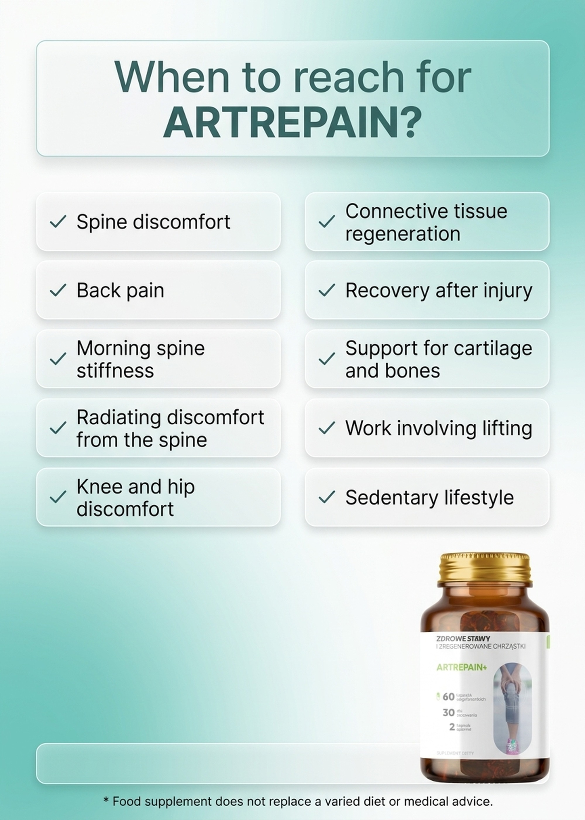 Artrepain+ - Boswellia + Ledebouriella + Achyranthes for Joint Support