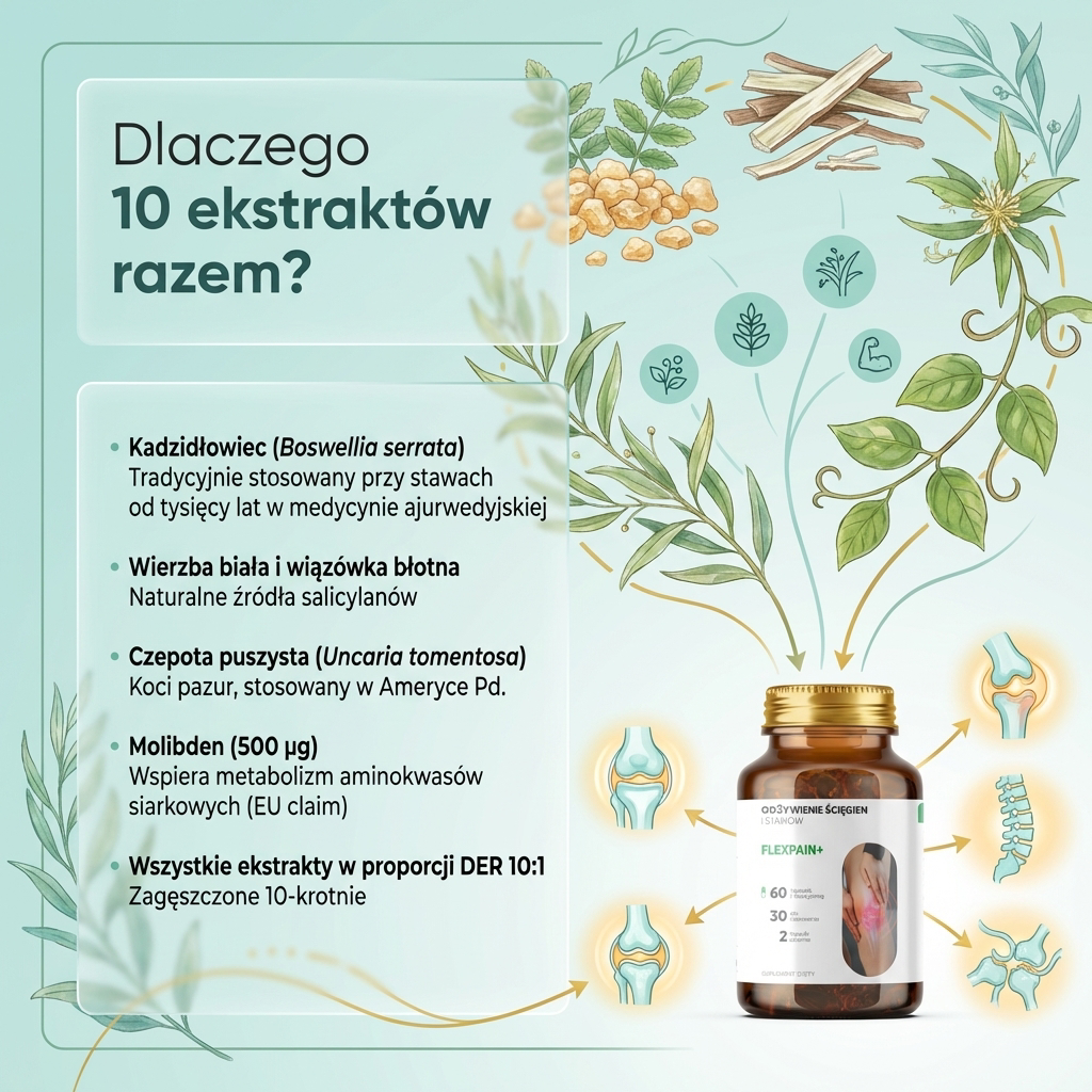 Artrepain+ - Kadzidłowiec + Ledebouriella + Grzebyk dwuzębny na stawy