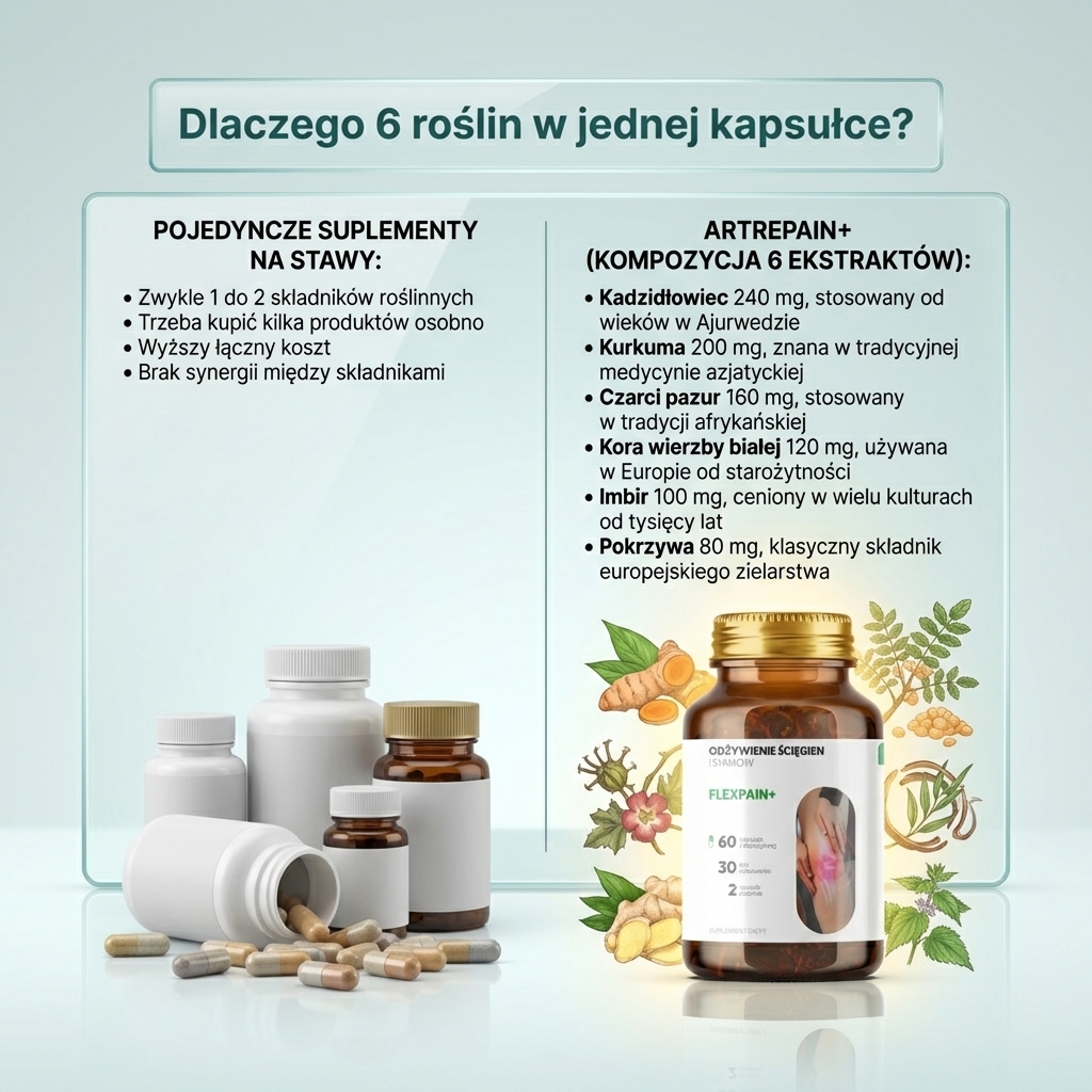 Artrepain+ - Kadzidłowiec + Ledebouriella + Grzebyk dwuzębny na stawy