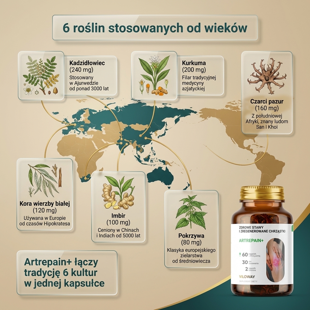 Artrepain+ - Kadzidłowiec + Ledebouriella + Grzebyk dwuzębny na stawy