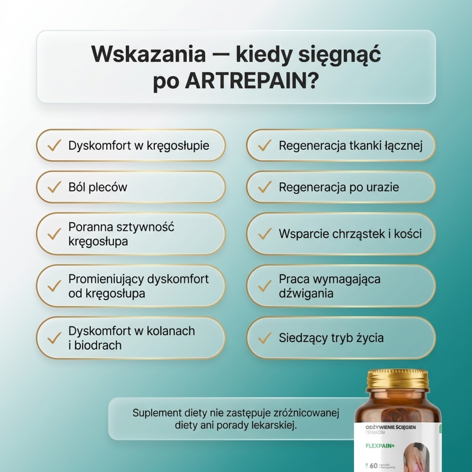 Artrepain+ - Kadzidłowiec + Ledebouriella + Grzebyk dwuzębny na stawy