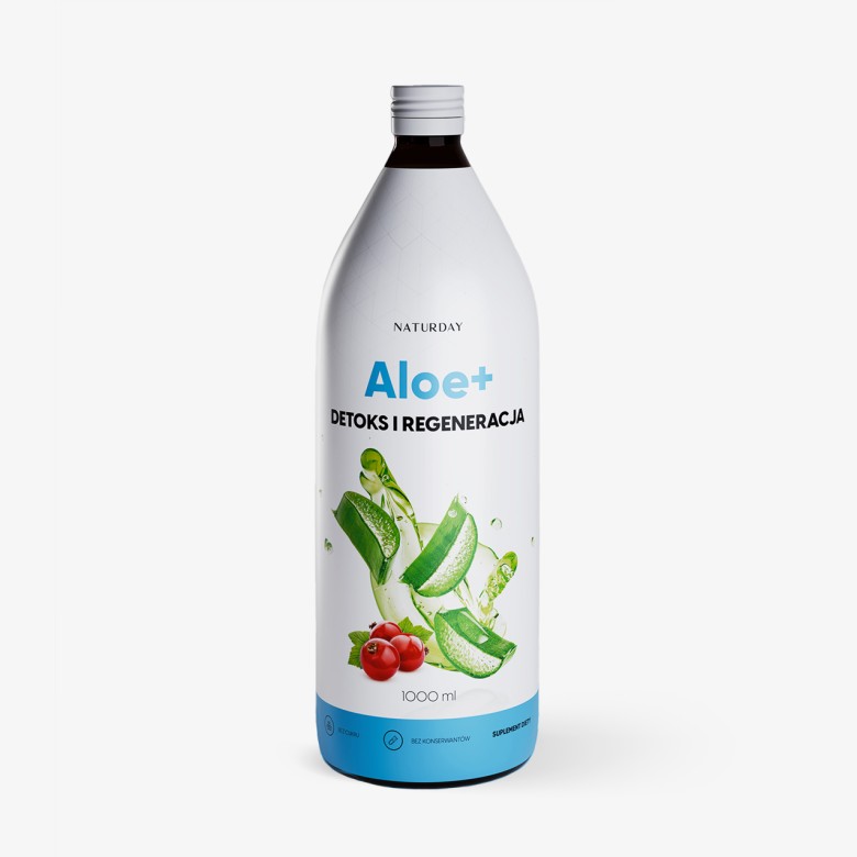 Aloe+ - Sok z aloesu + Dzika róża + Witamina C na trawienie i odporność