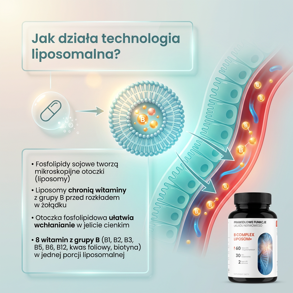 B Complex Liposom+ - 8 witamin z grupy B w technologii liposomalnej