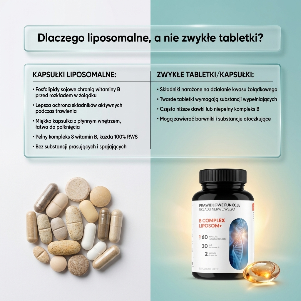 B Complex Liposom+ - 8 witamin z grupy B w technologii liposomalnej