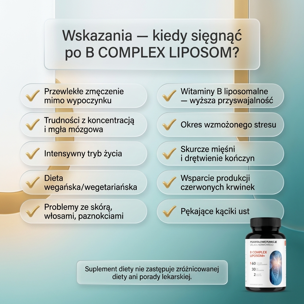 B Complex Liposom+ - 8 witamin z grupy B w technologii liposomalnej