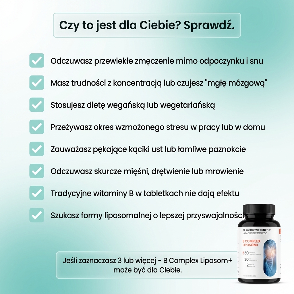 B Complex Liposom+ - 8 witamin z grupy B w technologii liposomalnej