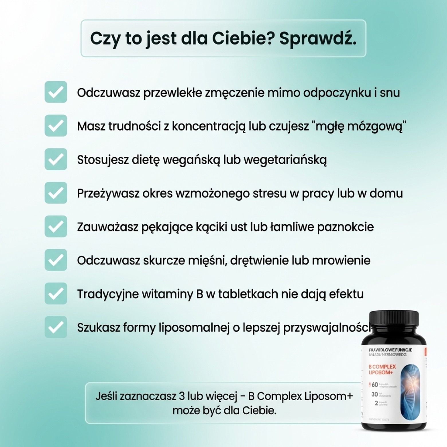 B Complex Liposom+ - 8 witamin z grupy B w technologii liposomalnej