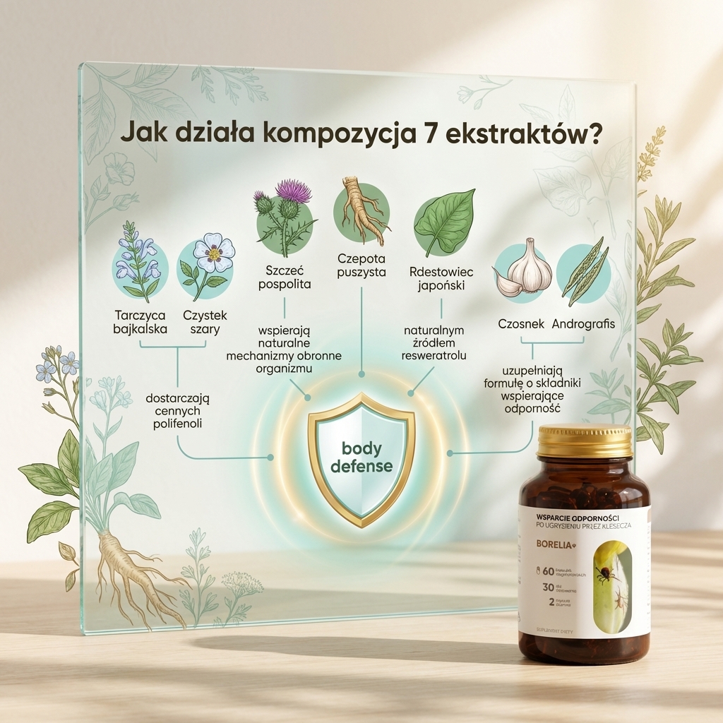 Borelia+ - Tarczyca bajkalska + Czystek + Szczeć w formule roślinnej