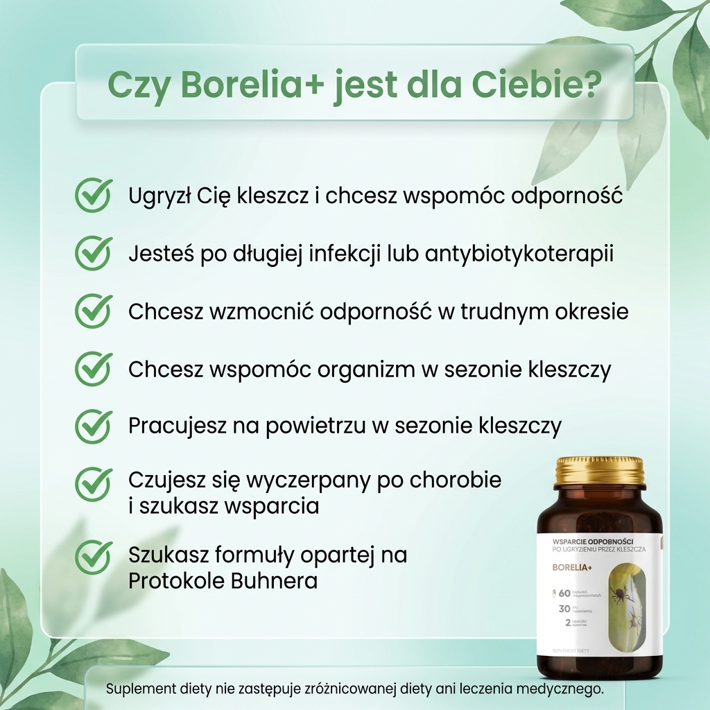 Borelia+ - Tarczyca bajkalska + Czystek + Szczeć w formule roślinnej