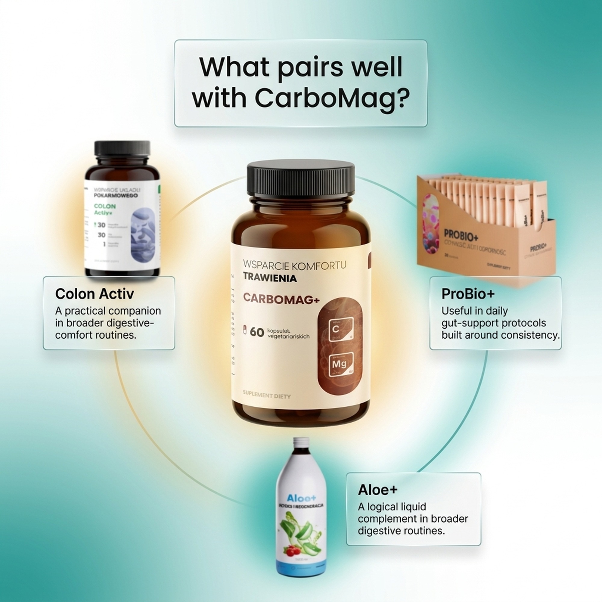 CarboMag+ - Activated coconut charcoal + magnesium for digestive comfort and bloating