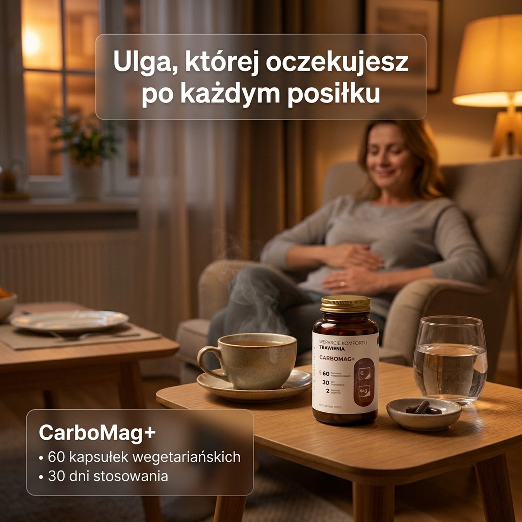 CarboMag+ - Węgiel aktywny z kokosa + Magnez na komfort trawienia i wzdęcia