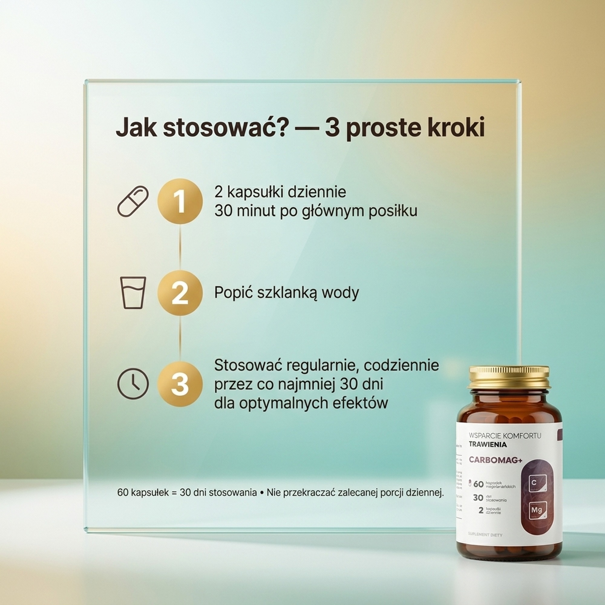 CarboMag+ - Węgiel aktywny z kokosa + Magnez na komfort trawienia i wzdęcia