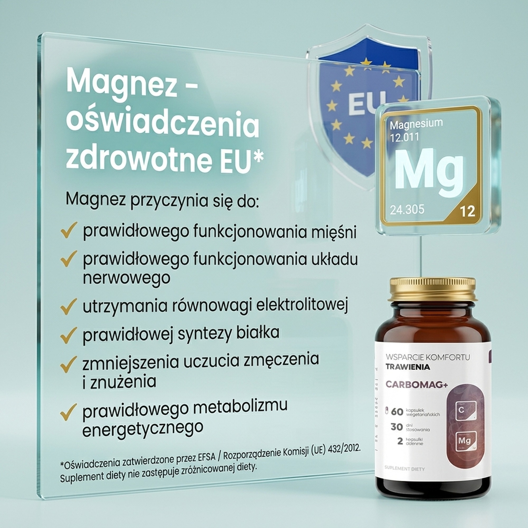 CarboMag+ - Węgiel aktywny z kokosa + Magnez na komfort trawienia i wzdęcia