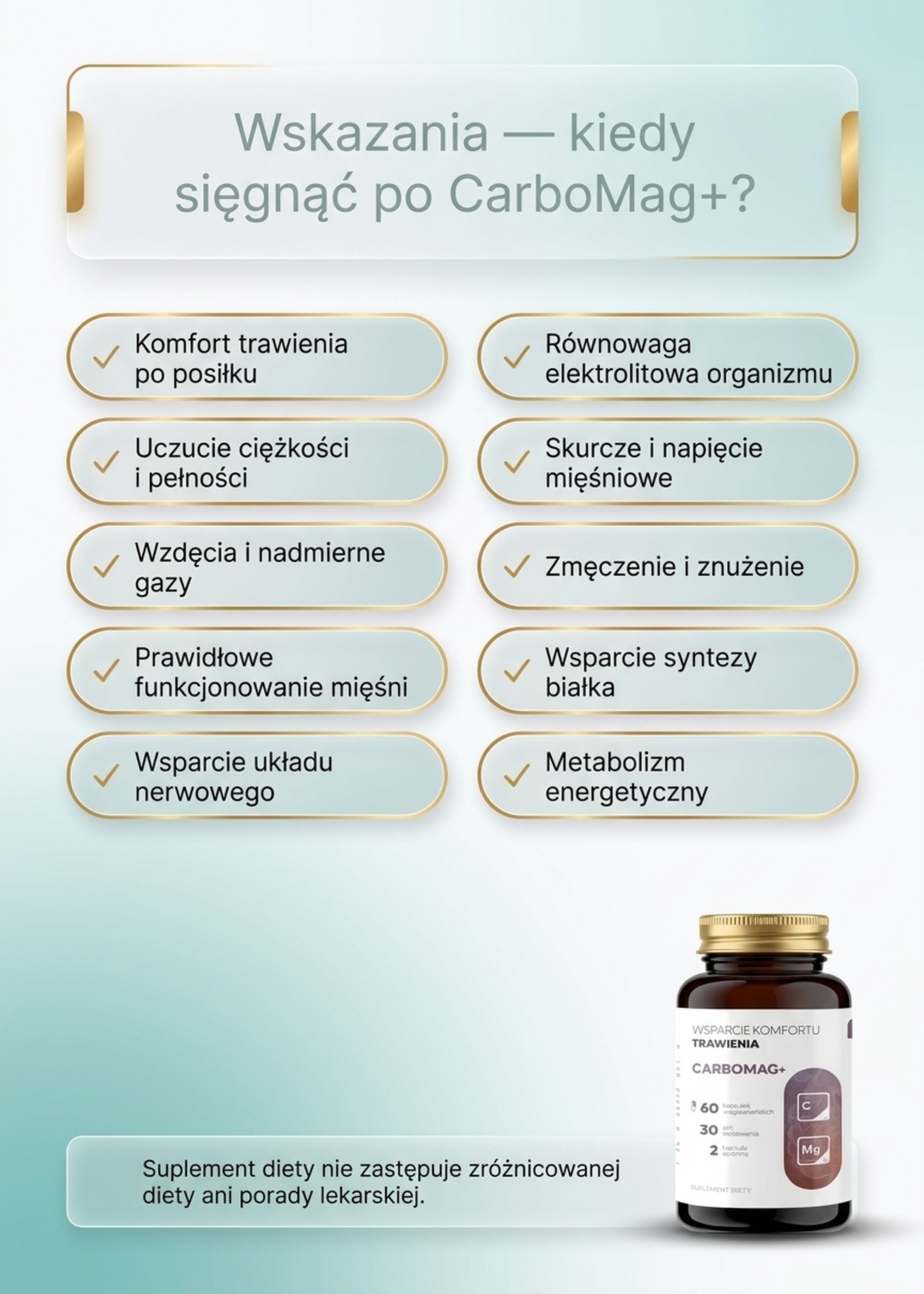 CarboMag+ - Węgiel aktywny z kokosa + Magnez na komfort trawienia i wzdęcia