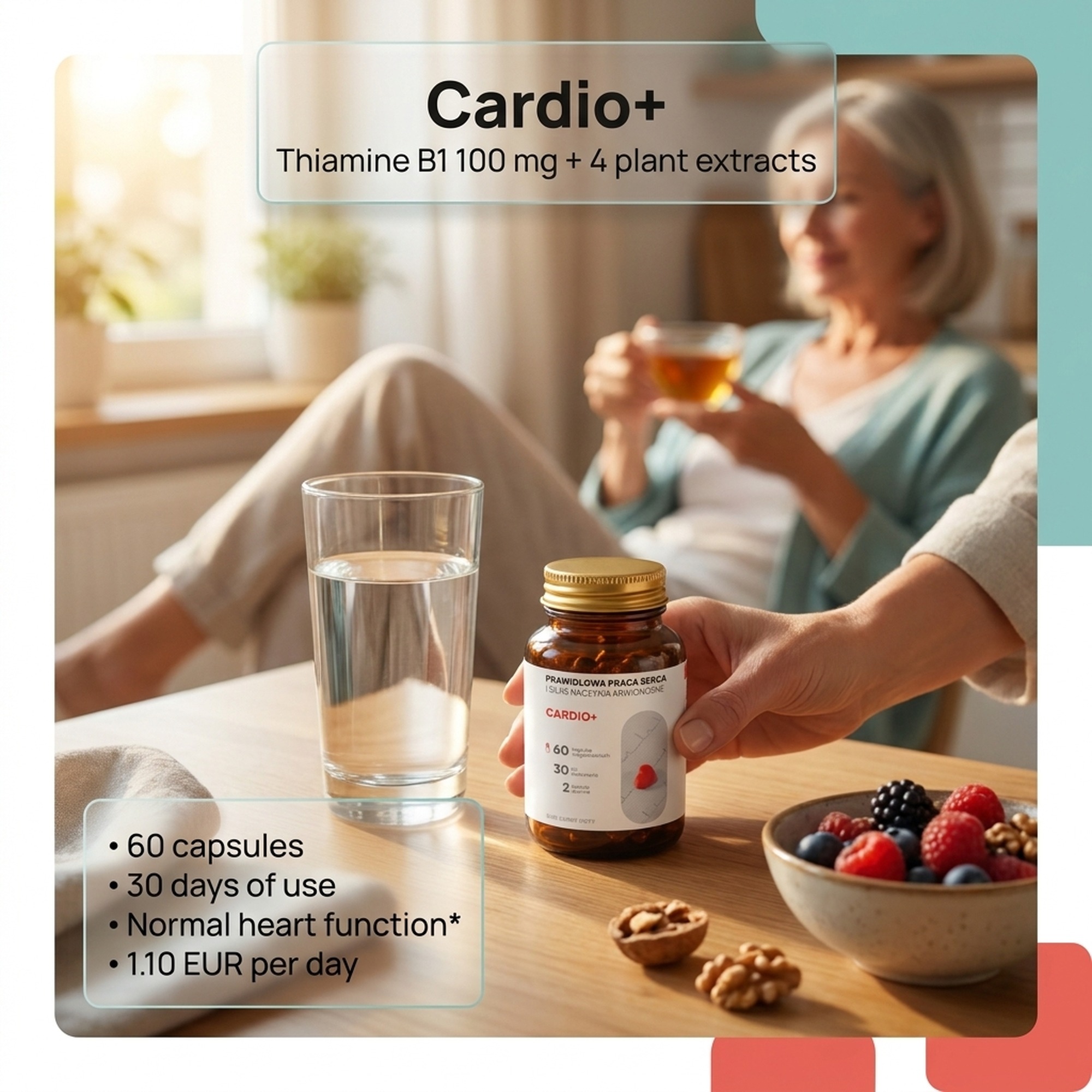 Cardio+ - Arjuna + Red-Rooted Sage + Hawthorn for Heart Health