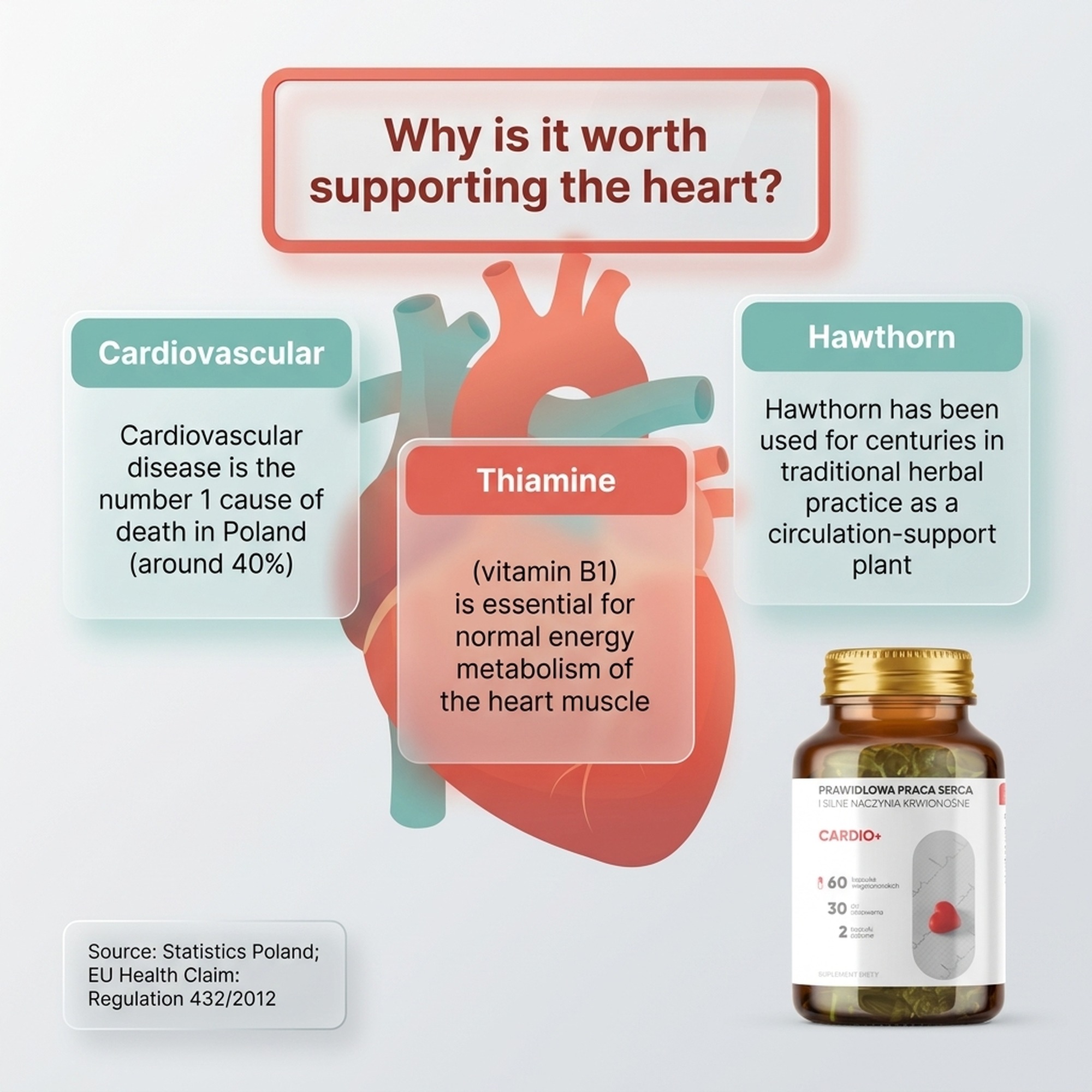 Cardio+ - Arjuna + Red-Rooted Sage + Hawthorn for Heart Health