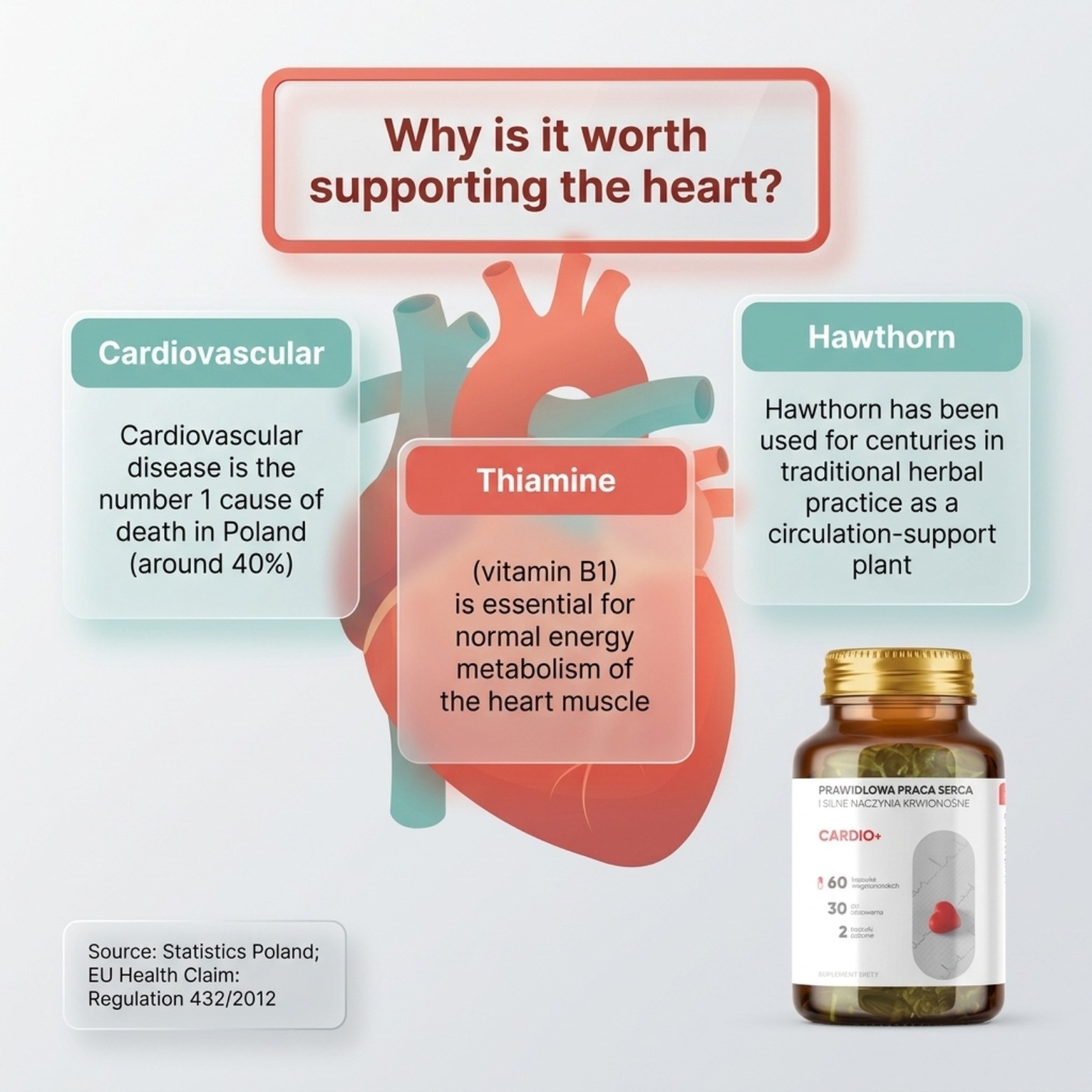 Cardio+ - Arjuna + Red-Rooted Sage + Hawthorn for Heart Health