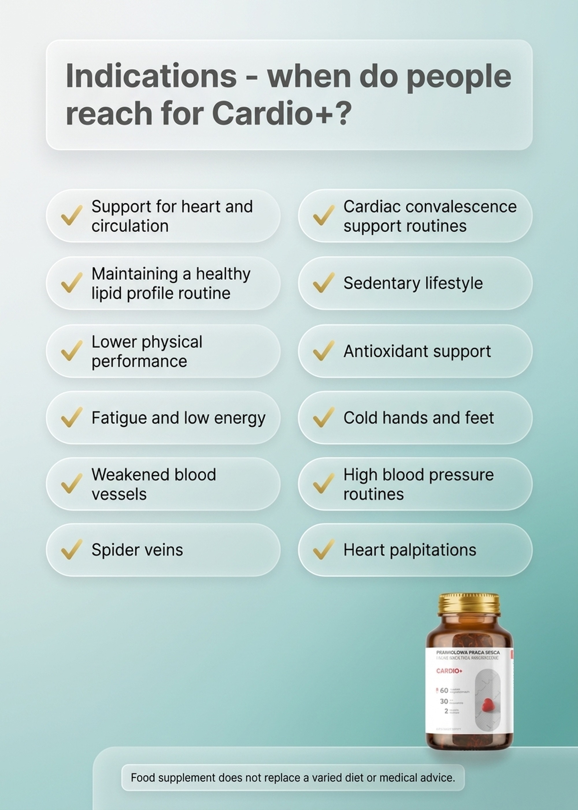 Cardio+ - Arjuna + Red-Rooted Sage + Hawthorn for Heart Health
