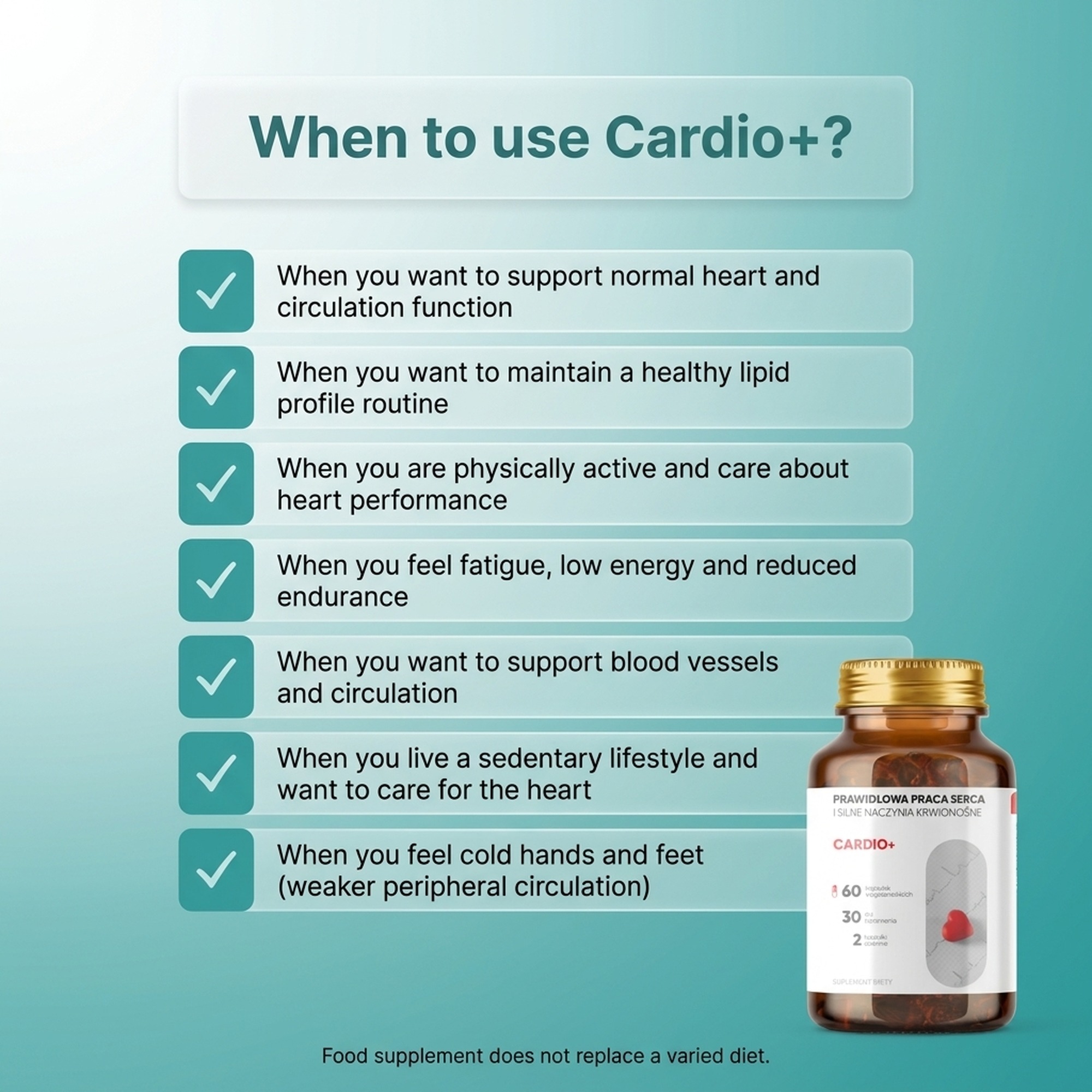 Cardio+ - Arjuna + Red-Rooted Sage + Hawthorn for Heart Health