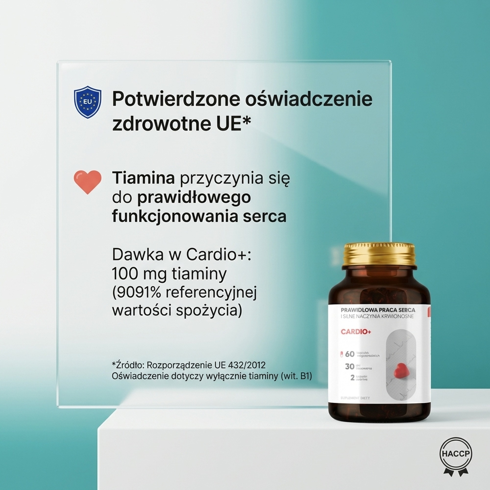 Cardio+ - Arjuna + Szałwia czerwonokorzeniowa + Głóg na zdrowe serce