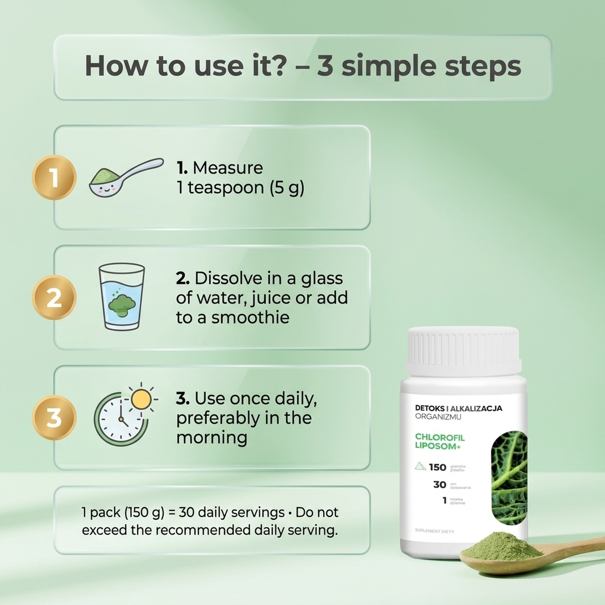 Chlorofil Liposom+ - Chlorophyll, Alfalfa and Green Oat in a Premium Formula