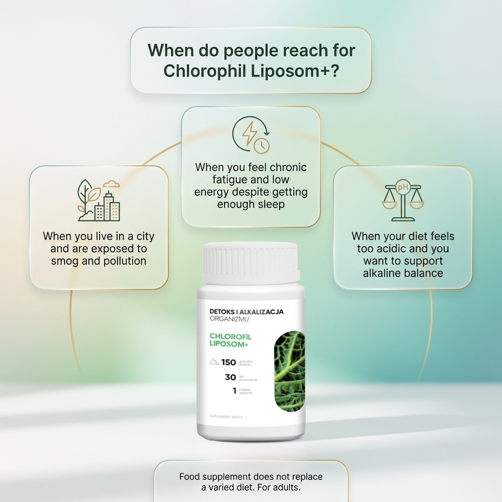Chlorofil Liposom+ - Chlorophyll, Alfalfa and Green Oat in a Premium Formula