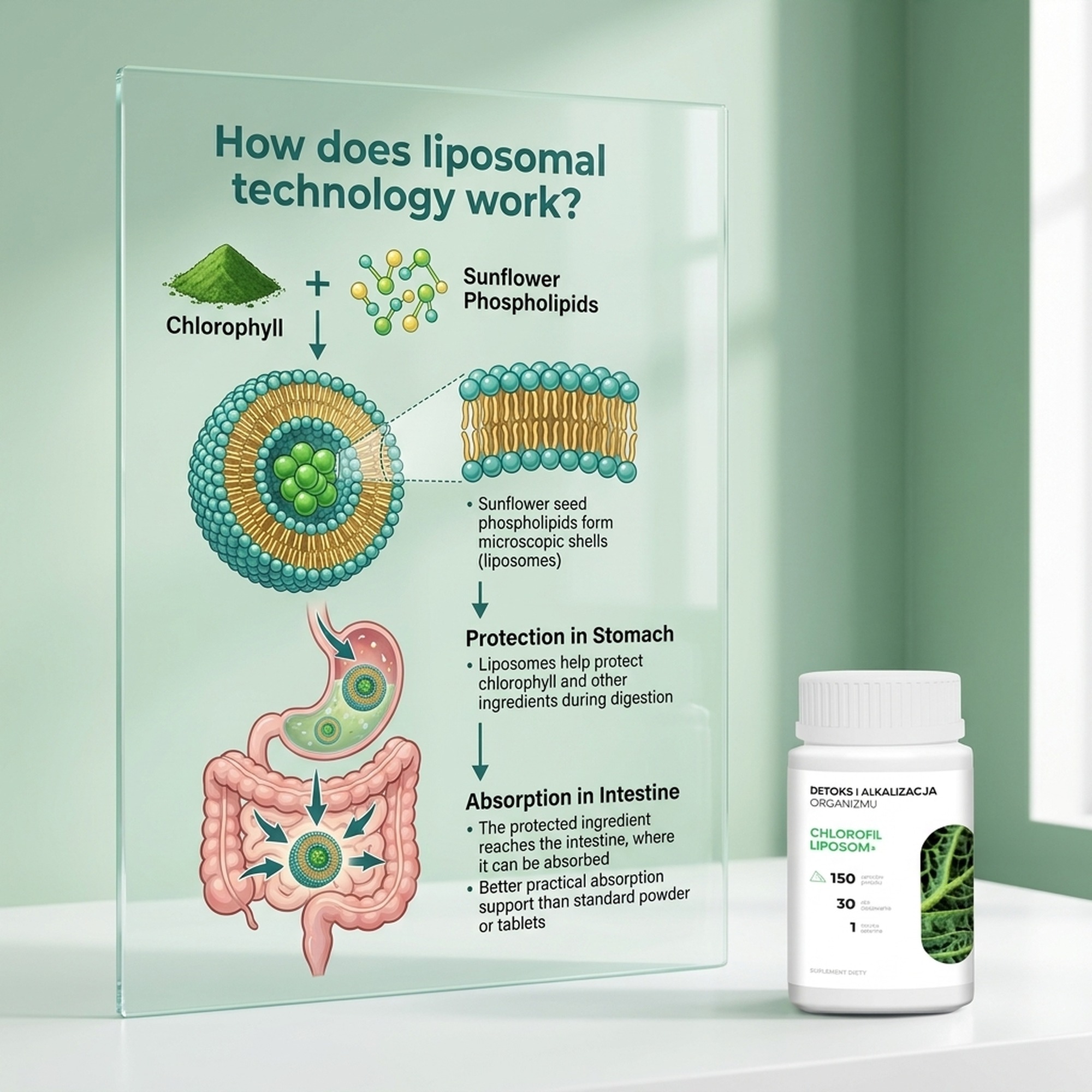 Chlorofil Liposom+ - Chlorophyll, Alfalfa and Green Oat in a Premium Formula