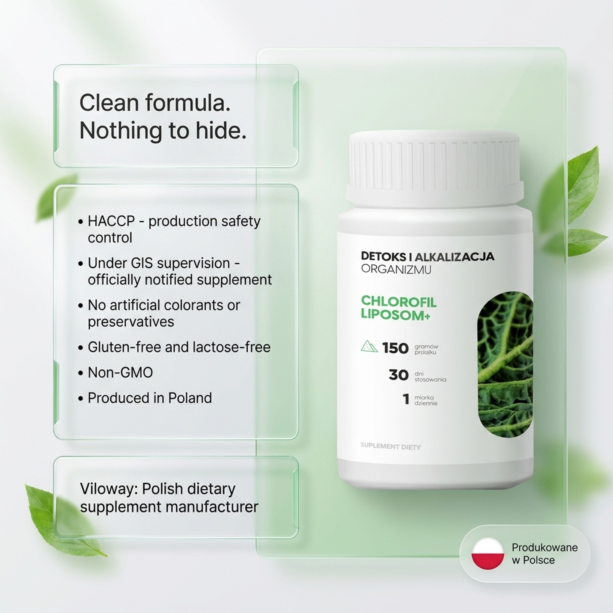 Chlorofil Liposom+ - Chlorophyll, Alfalfa and Green Oat in a Premium Formula