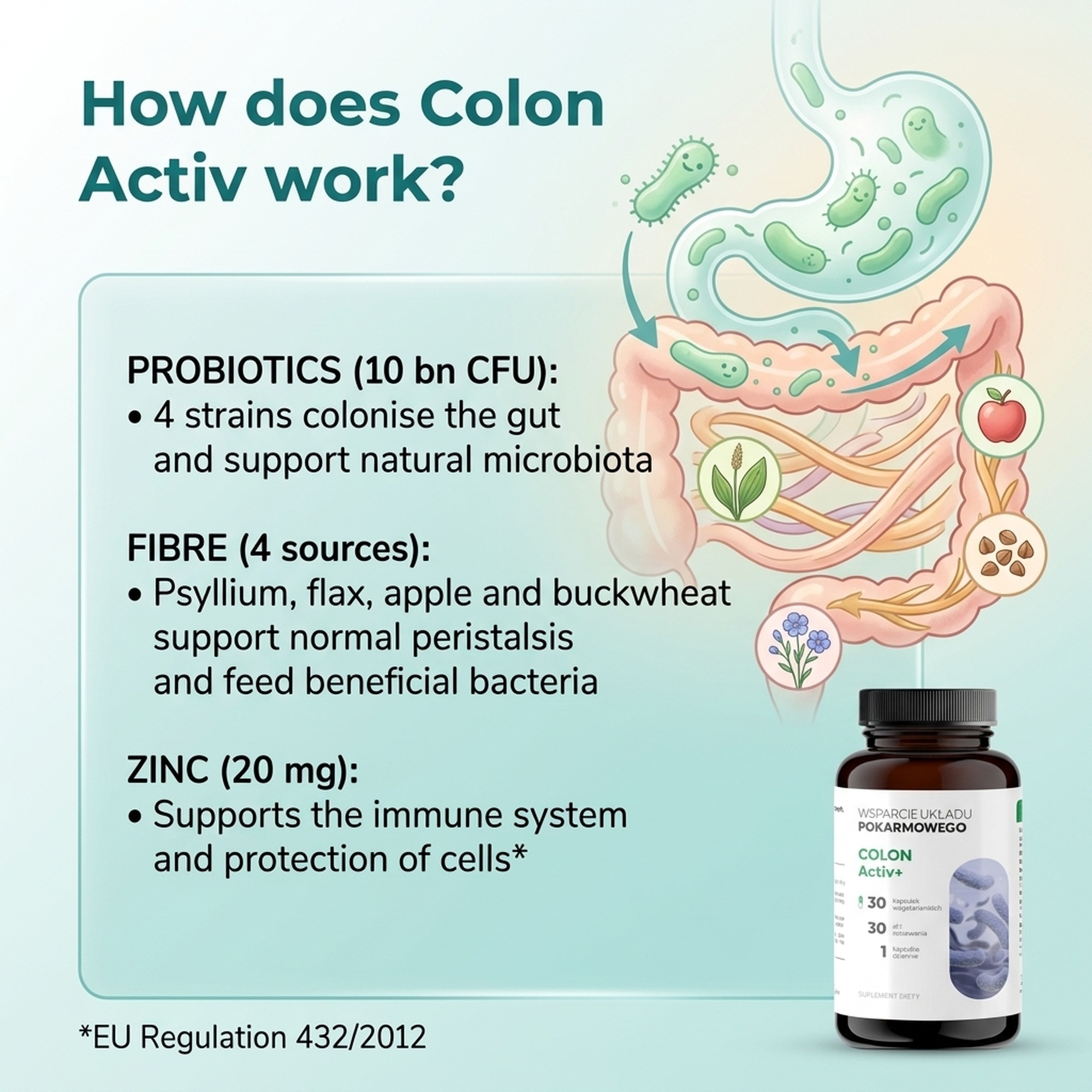 Colon Active 30 - Probiotic Acidophilus + Rhamnosus + Bifidobacterium
