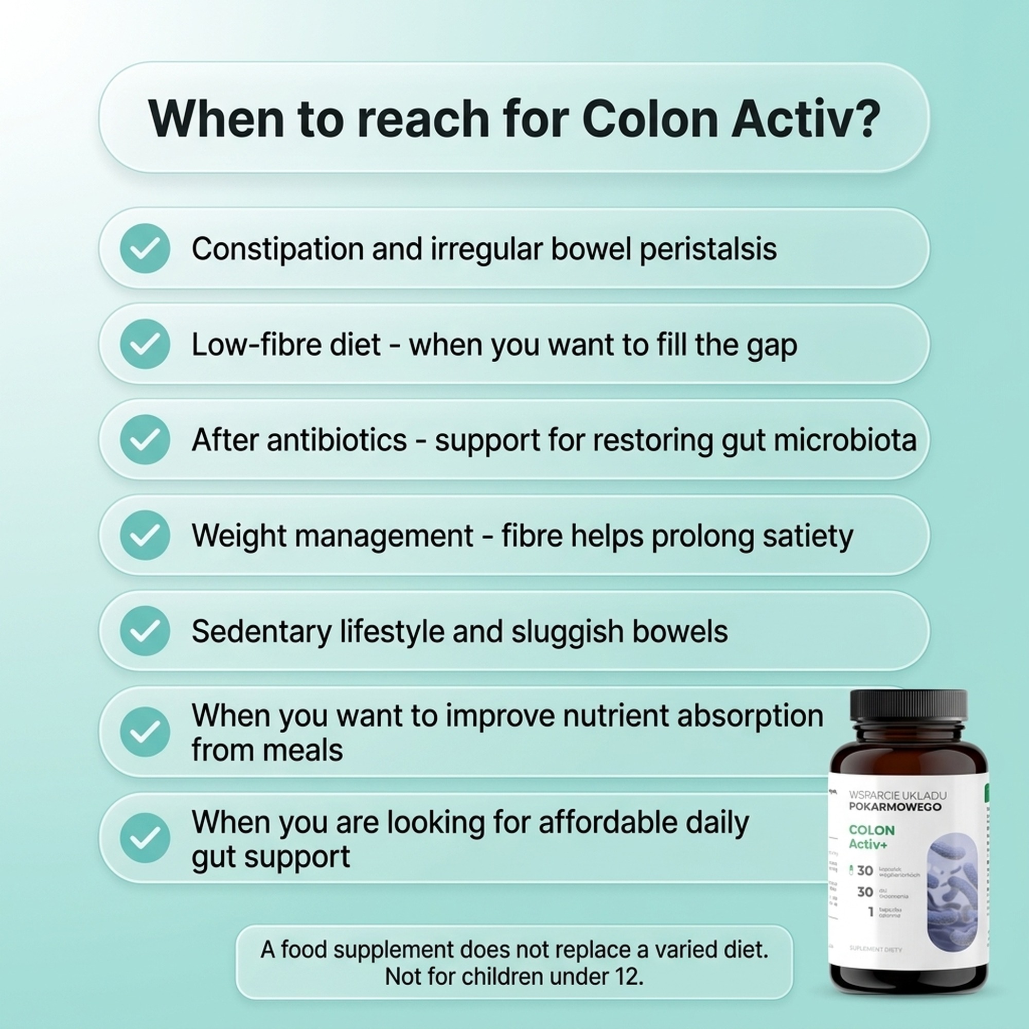 Colon Active 30 - Probiotic Acidophilus + Rhamnosus + Bifidobacterium