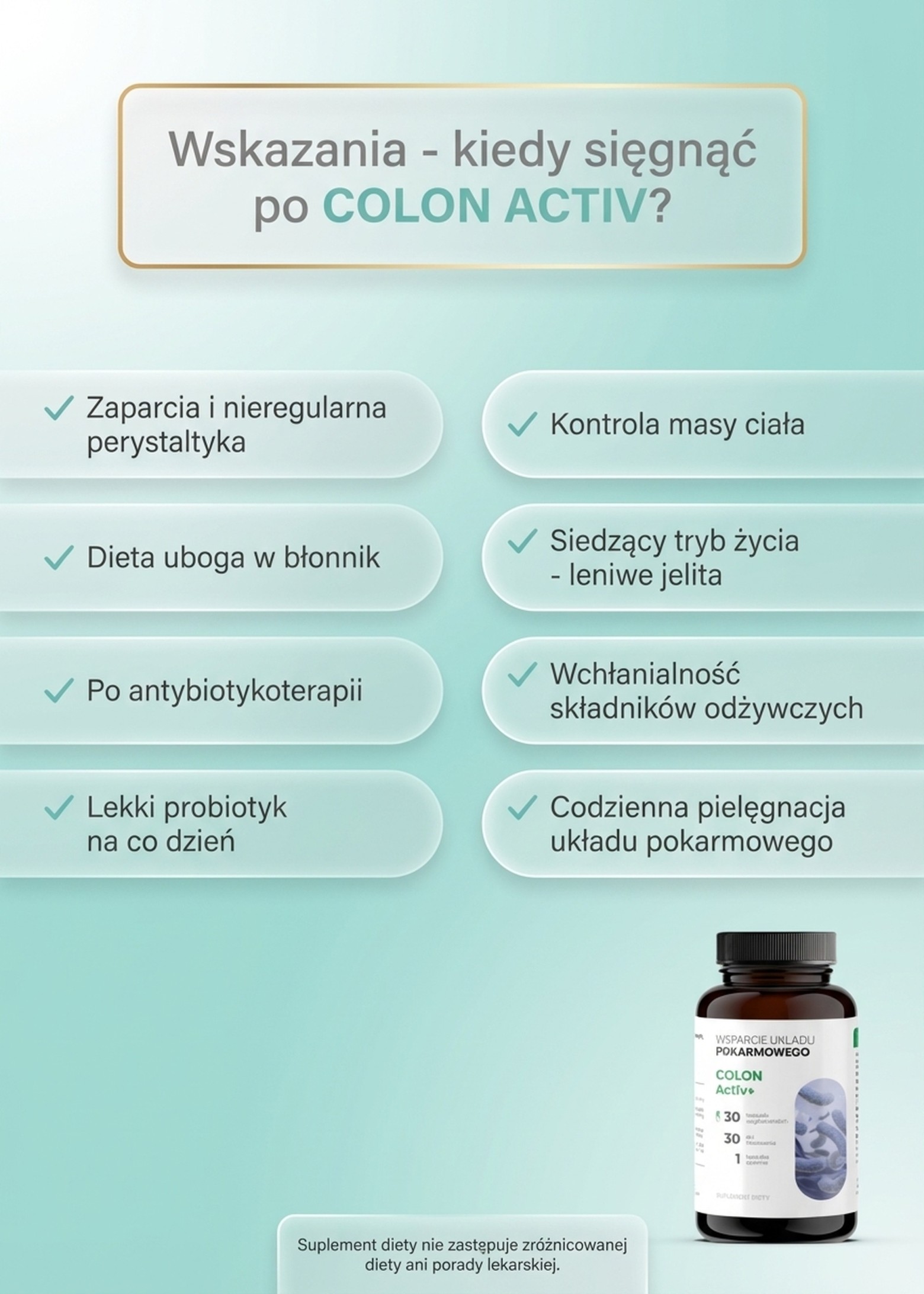 Colon Activ 30 - Probiotyk Acidophilus + Rhamnosus + Bifidobacterium
