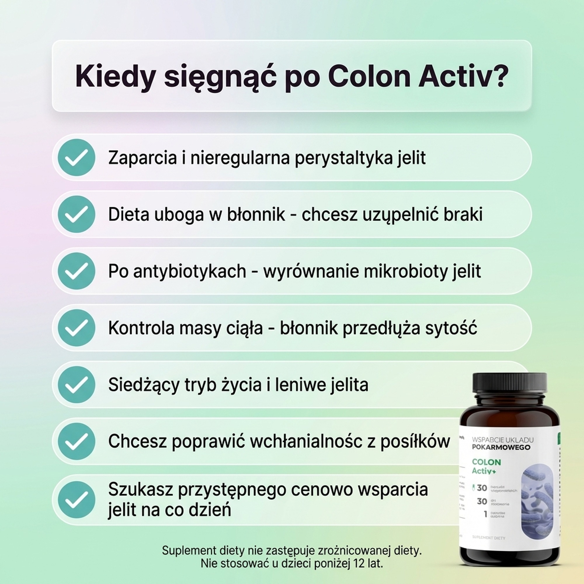 Colon Activ 30 - Probiotyk Acidophilus + Rhamnosus + Bifidobacterium
