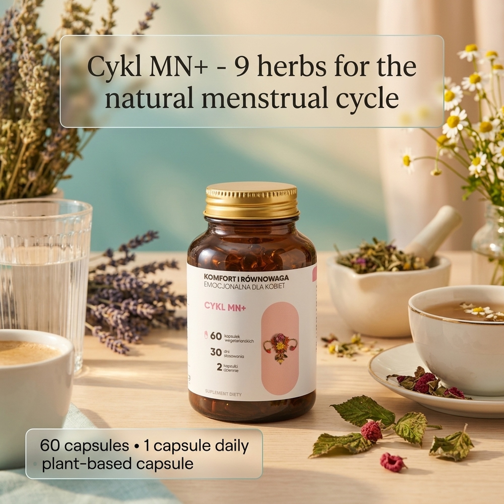 Cykl MN+ - Alchemilla + Shatavari + Raspberry for Cycle Harmony