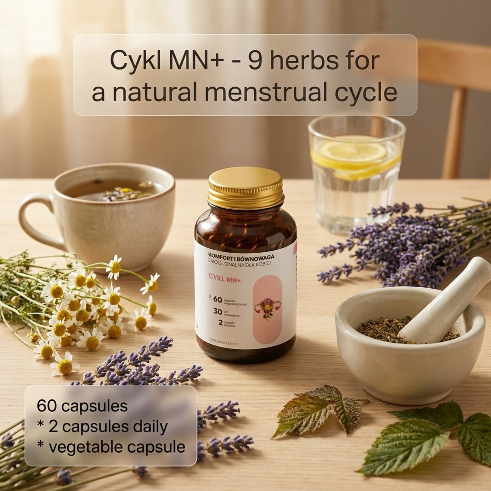 Cykl MN+ - Alchemilla + Shatavari + Raspberry for Cycle Harmony