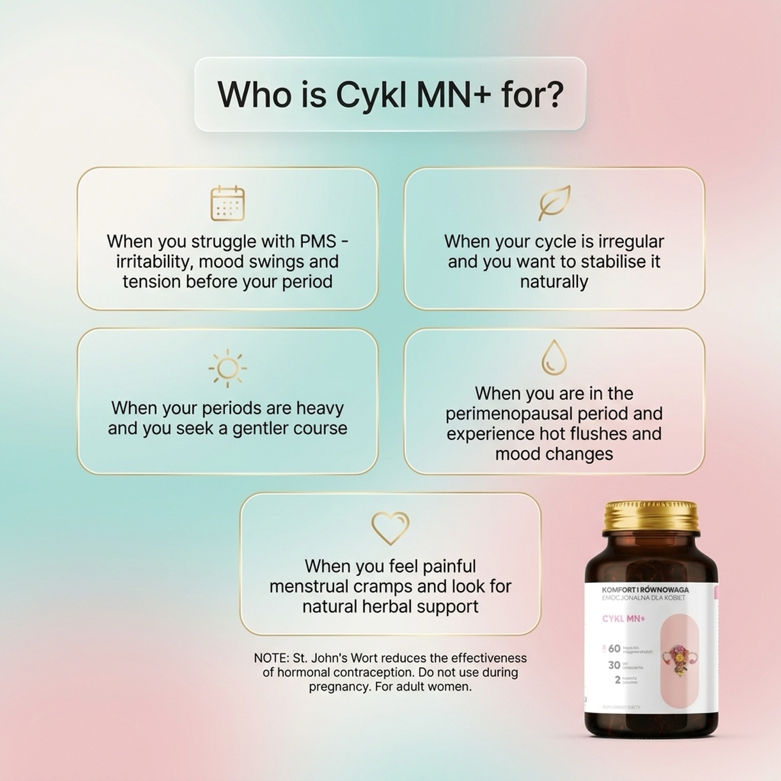 Cykl MN+ - Alchemilla + Shatavari + Raspberry for Cycle Harmony