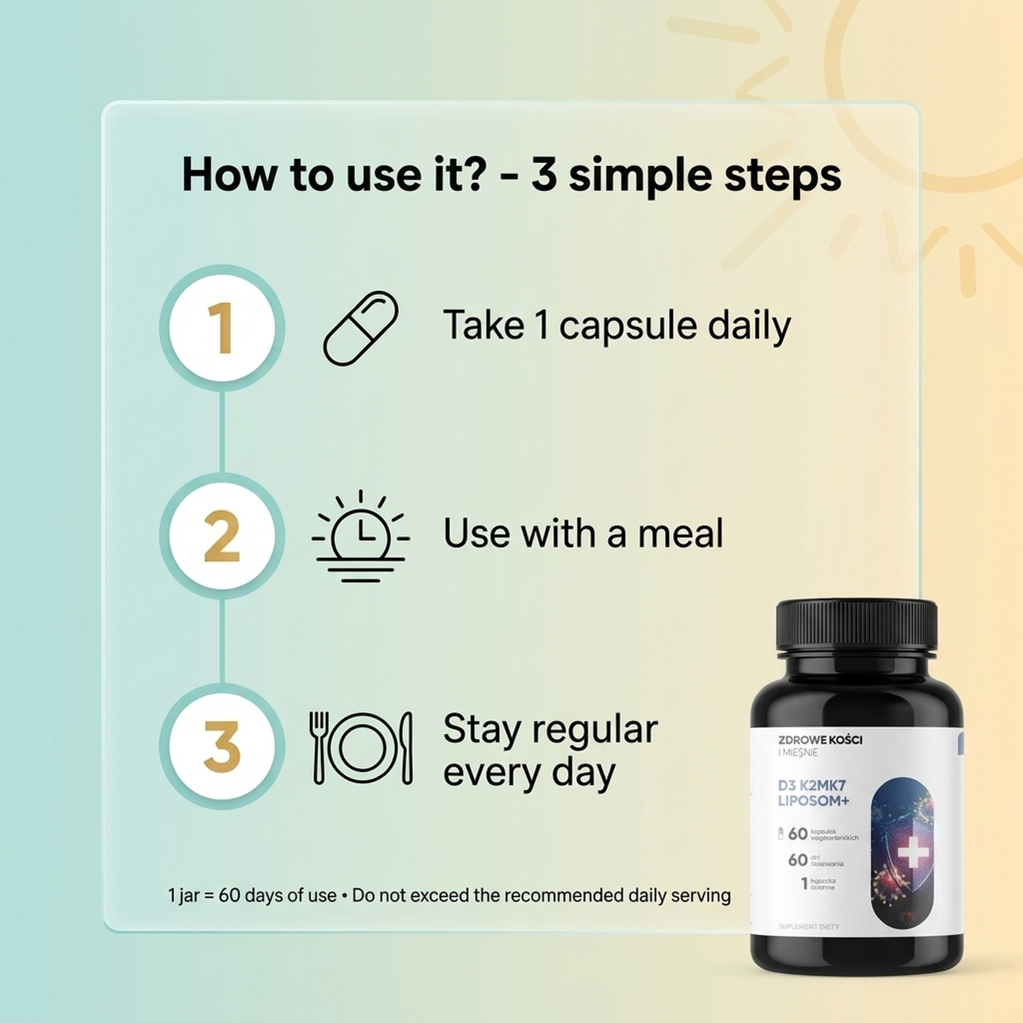 D3 K2 MK7 Liposom+ - Vitamin D 2000 IU + K2 MK7 in Liposomes