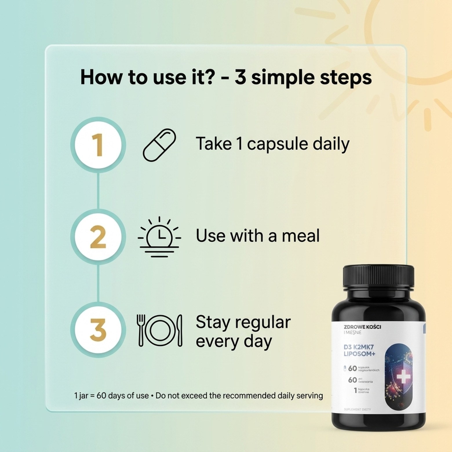D3 K2 MK7 Liposom+ - Vitamin D 2000 IU + K2 MK7 in Liposomes