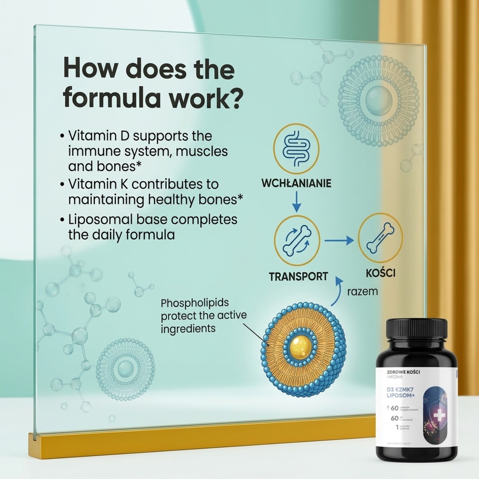 D3 K2 MK7 Liposom+ - Vitamin D 2000 IU + K2 MK7 in Liposomes