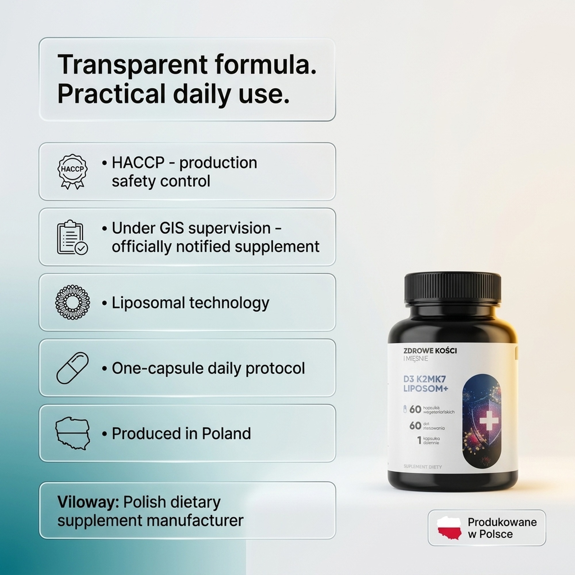 D3 K2 MK7 Liposom+ - Vitamin D 2000 IU + K2 MK7 in Liposomes