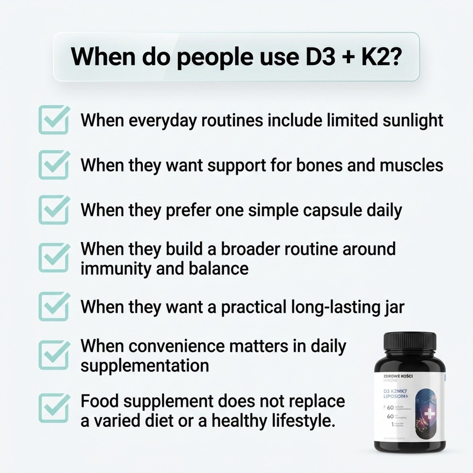 D3 K2 MK7 Liposom+ - Vitamin D 2000 IU + K2 MK7 in Liposomes