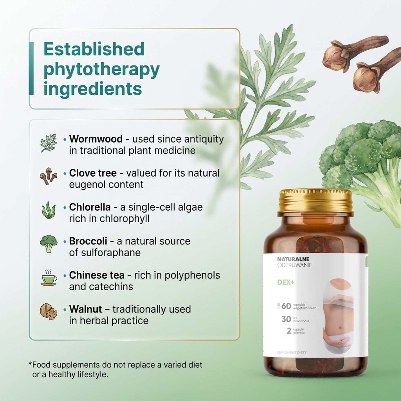 Dex+ - Wormwood + Broccoli + Clove Tree for Body Detox