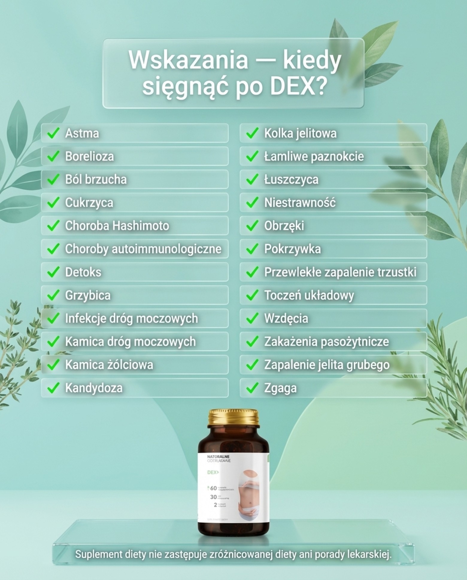 Dex+ - Bylica + Brokuł + Goździkowiec na oczyszczanie organizmu
