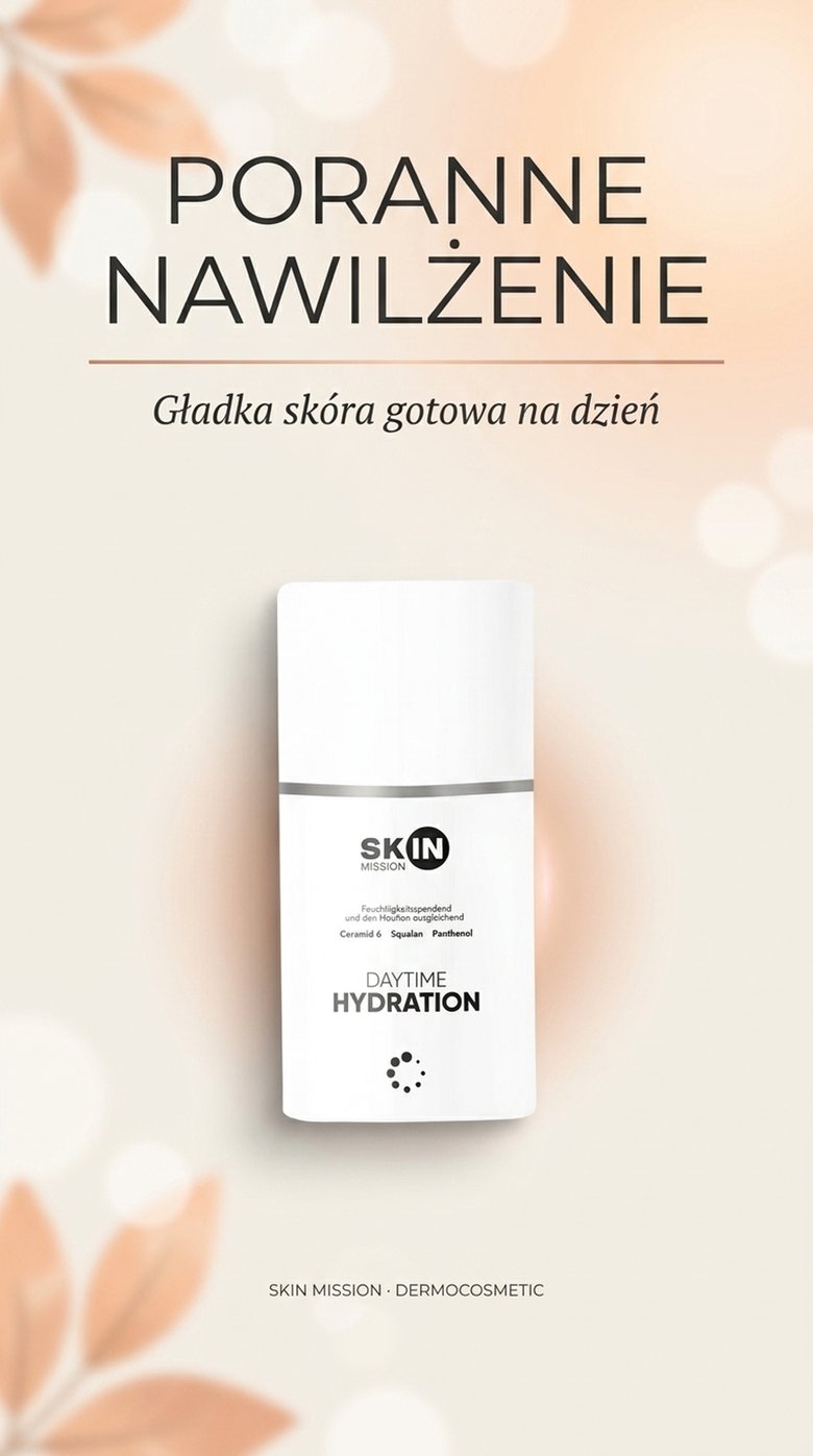 DayTime Hydration - Krem na dzień z Olejem brzoskwiniowym + Ceramidy + Lecytyna - Skin Mission