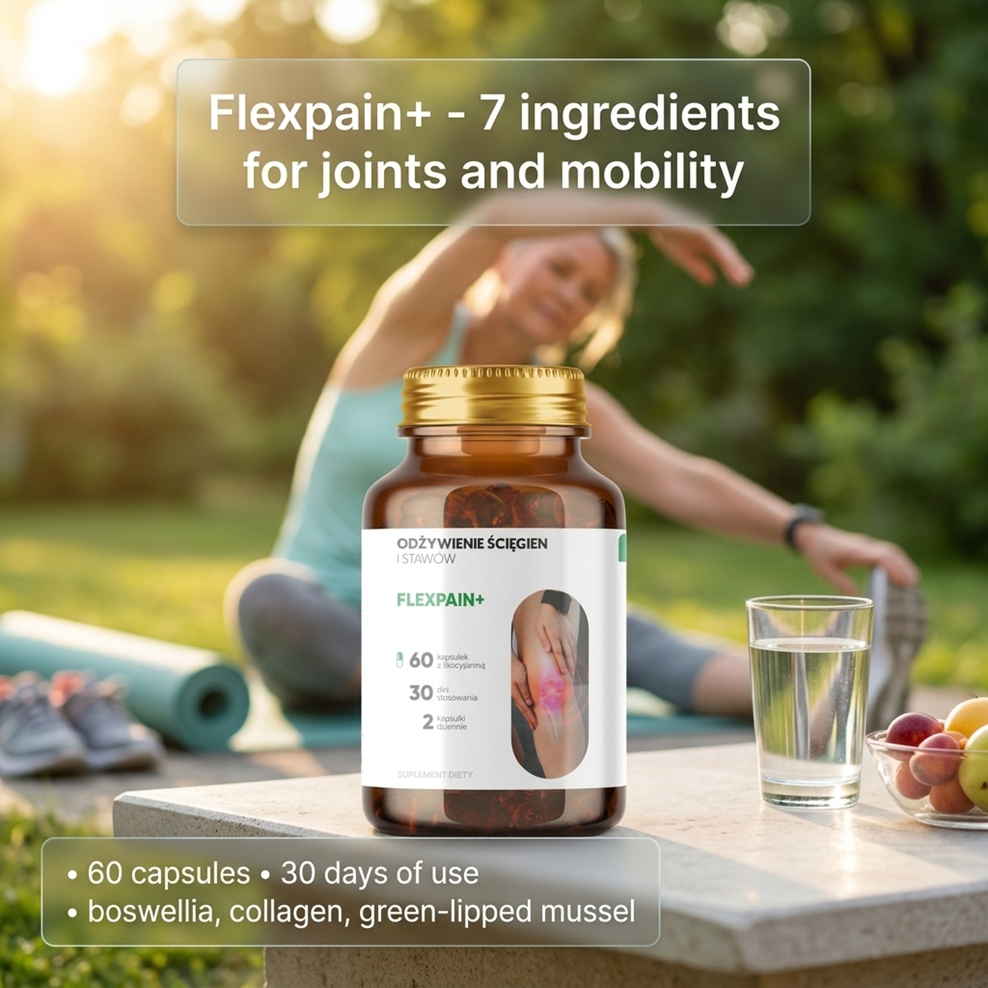 Flexpain+ - White Willow + Boswellia + Mangosteen for Healthy Joints