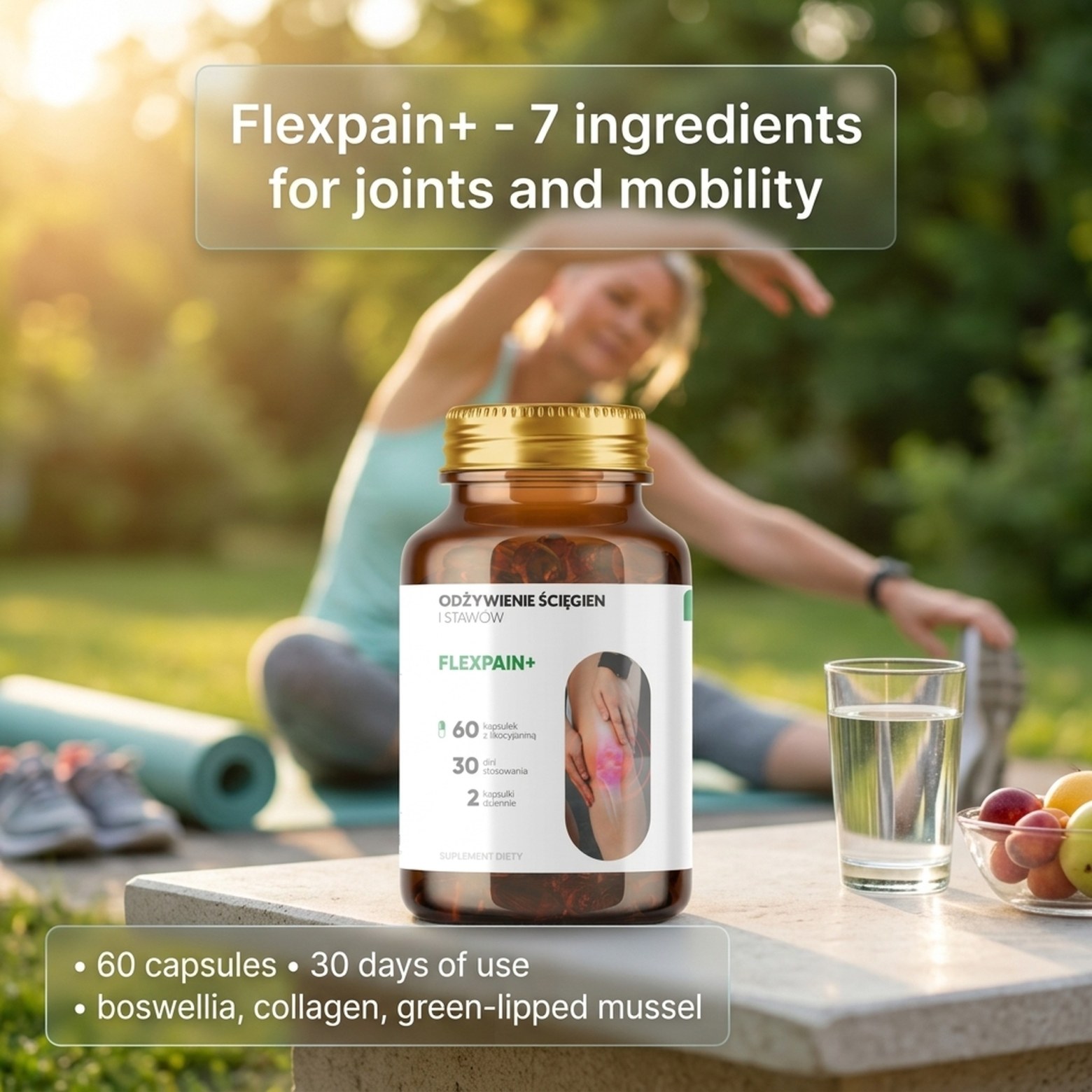 Flexpain+ - White Willow + Boswellia + Mangosteen for Healthy Joints