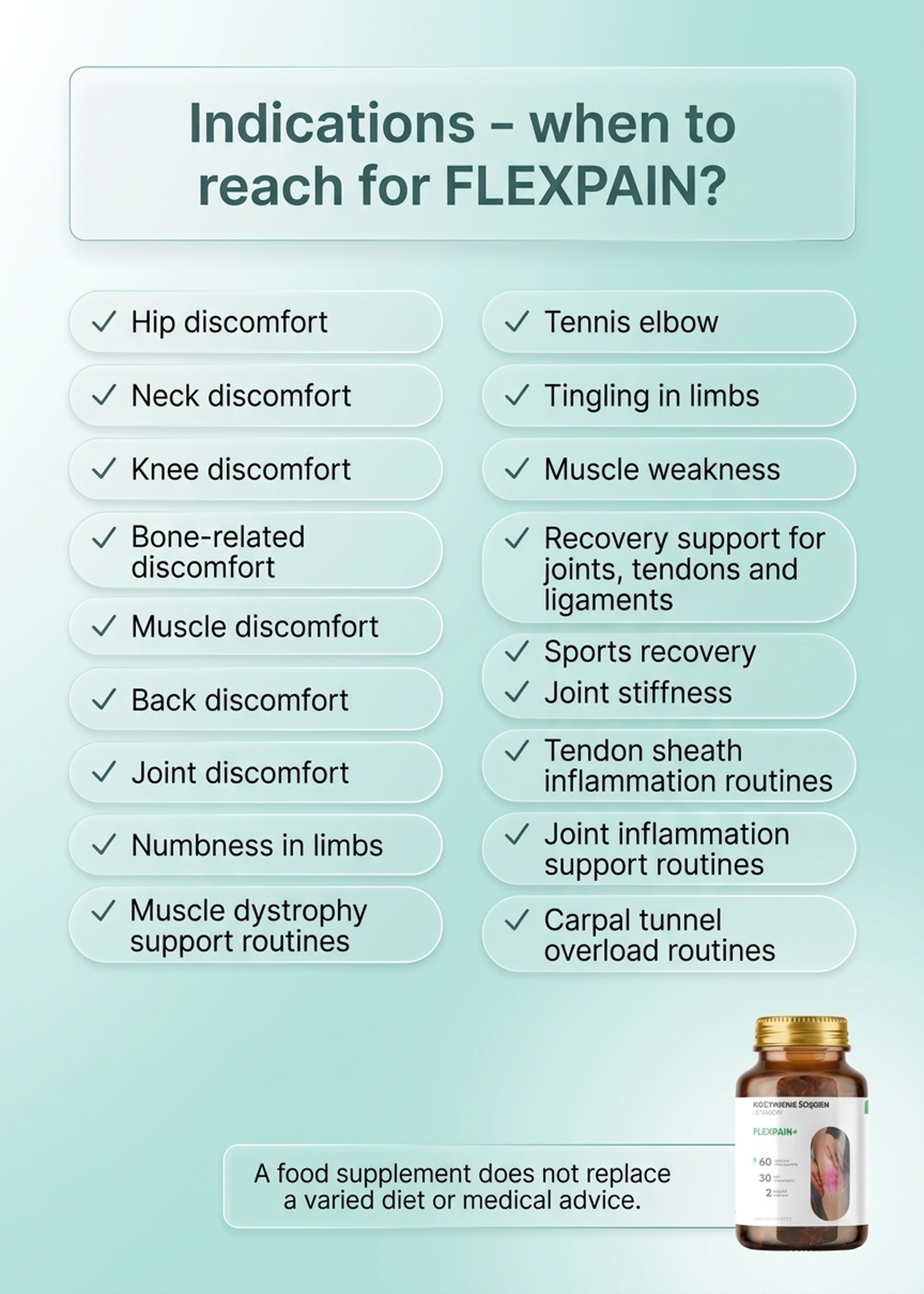 Flexpain+ - White Willow + Boswellia + Mangosteen for Healthy Joints