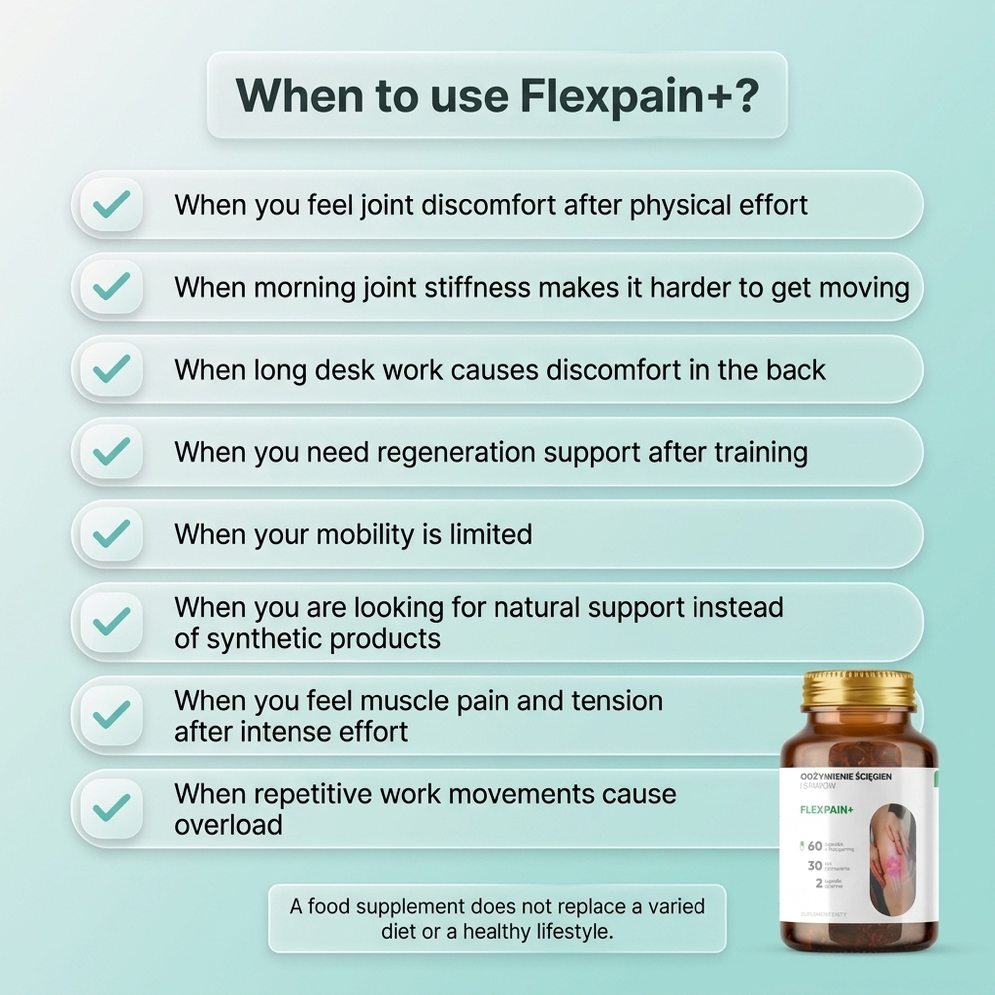 Flexpain+ - White Willow + Boswellia + Mangosteen for Healthy Joints