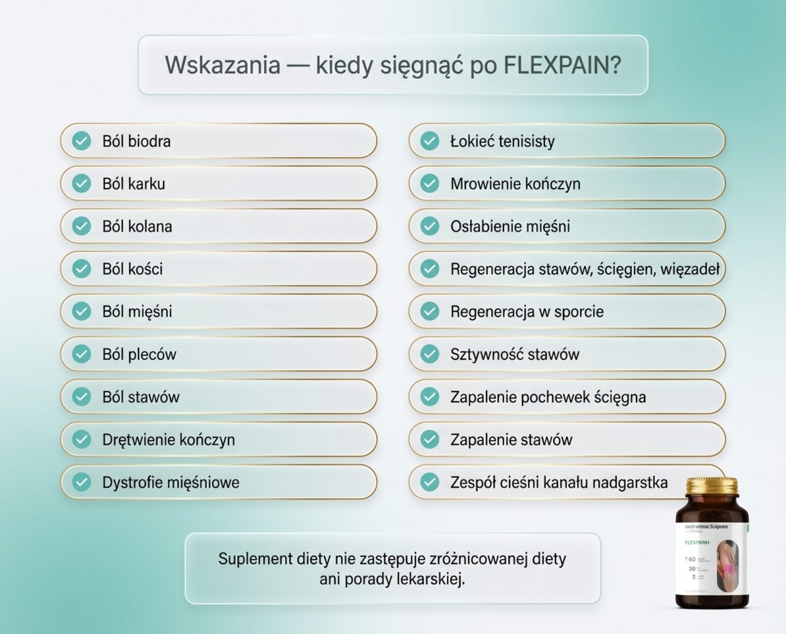 Flexpain+ - Wierzba biała + Kadzidłowiec + Mangostan na zdrowe stawy